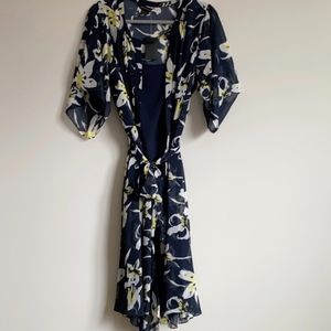 Club Monaco button down floral summer dress NWT